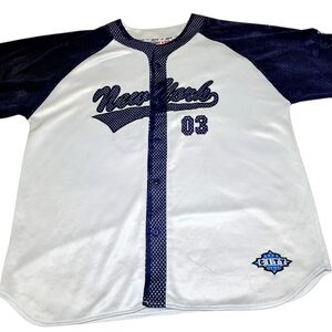 Men's New York Baseball Jersey - Navy and White